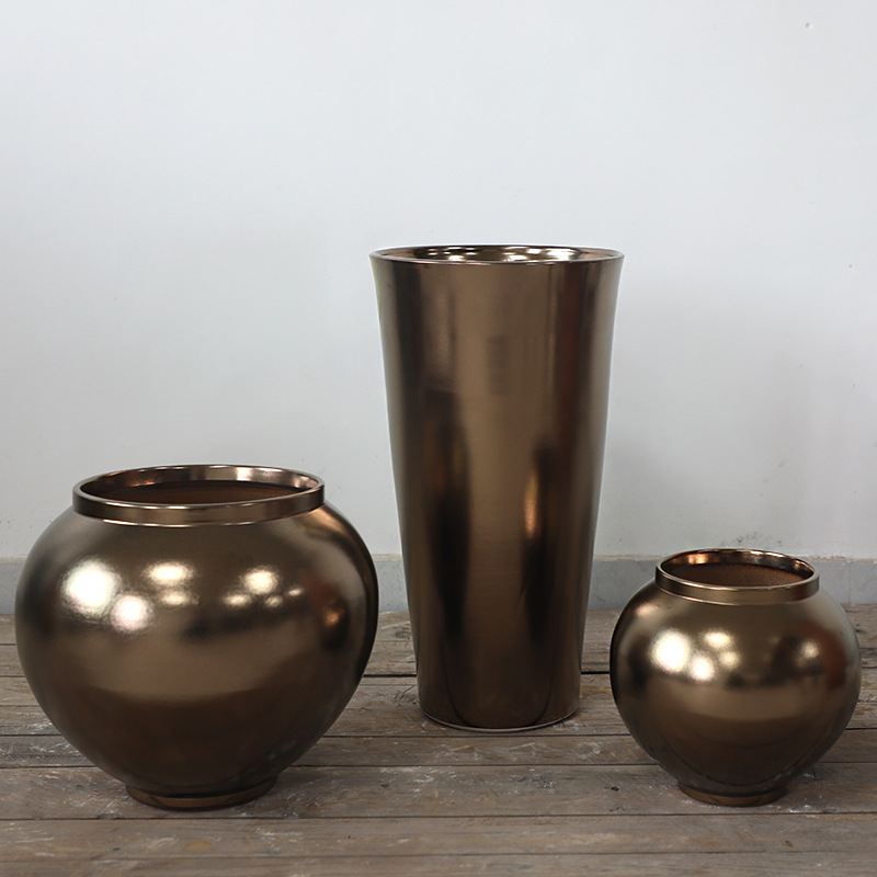 Botón de cerámica ornamentos de linterna dorada floral sala de estar flores secas mesa de comedor de flores de lujo ligero chino botón Año Nuevo