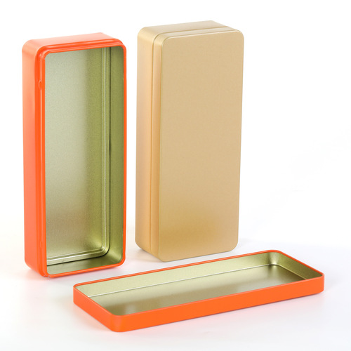 Square tinplate tea box metal office portable universal iron box rock tea two-infusion three-infusion gift iron box