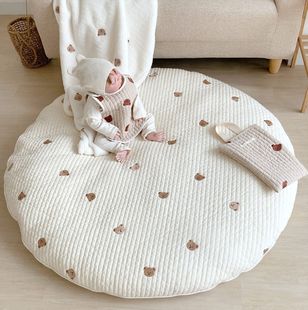 INS New Baby Round Crawling Mat Game Mat Removable and Washable Floor Mat Exquisite Embroidered Baby Tent Carpet