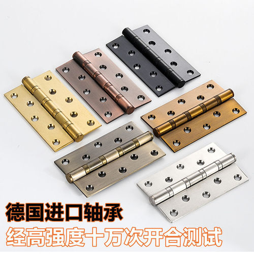 4-inch stainless steel swing hinge thickened silent invisible door folding wooden door heavy duty 201 material hinge wholesale