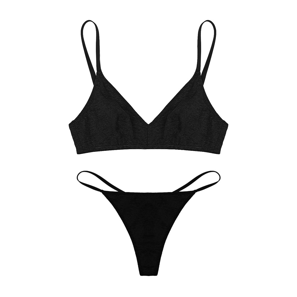 Varsbaby Women's Bra without Underwire Solid Color T-shirt Bra for Small Bust Clumping Pure Cotton Thin Model Anti-Sag Brassiere