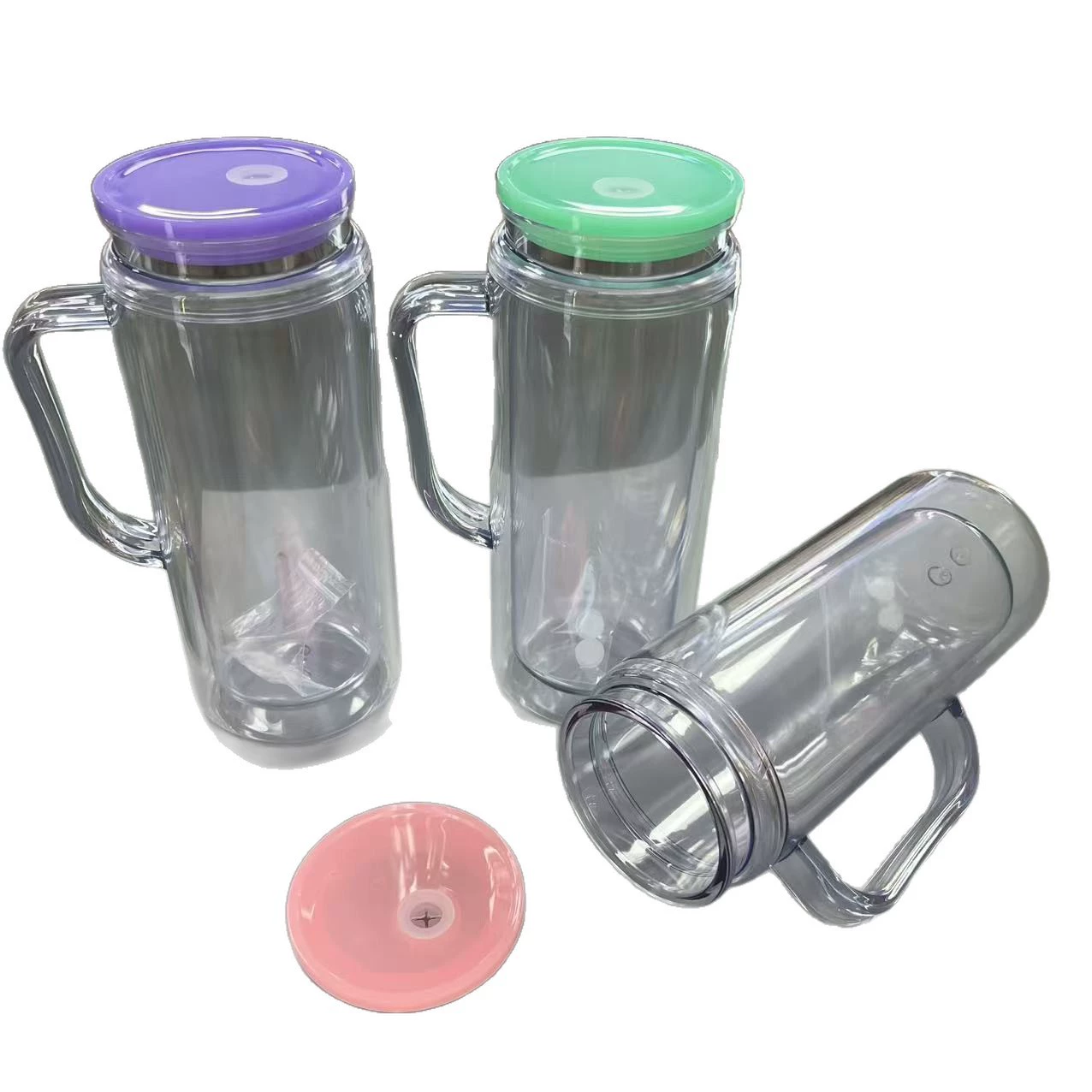 (Граница торговли) двойная ручка, кофейная трубка со стеклом, 20 oz, DIY