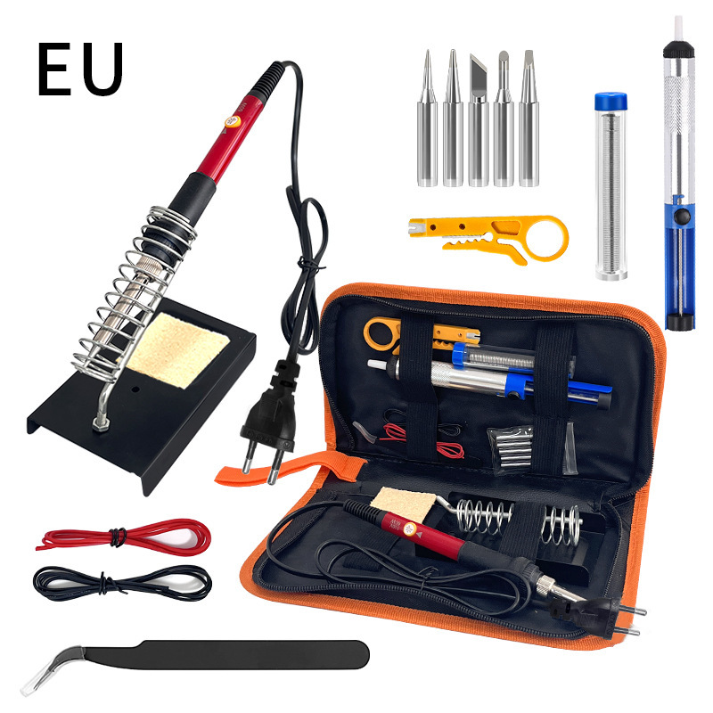 60 / 80W multimetro de hierro de soldadura eléctrica de temperatura constante transfronteriza estándar europeo y americano estándar británico de mantenimiento doméstico ajuste de temperatura herramientas de hierro de soldadura