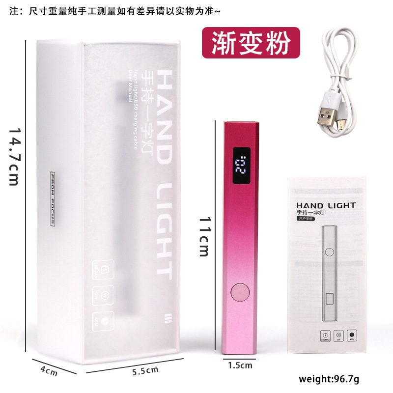 Aluminio de mango de una luz de color rosado