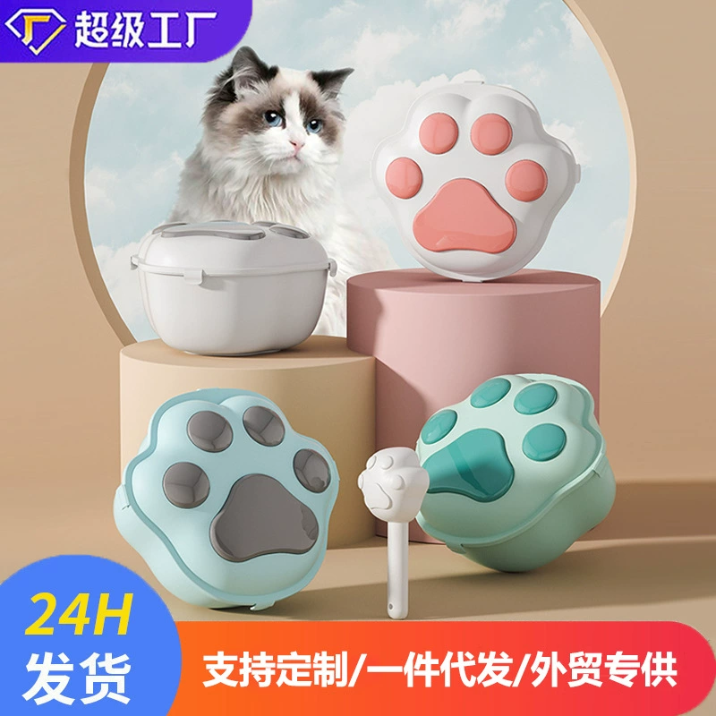 Ведро для хранения зерна для домашних животных Большое ведро для хранения корма для собак Запечатанное влагостойкое ведро для кошачьей еды Хранение корма для кошек Ведро для собачьей еды Оптовая продажа