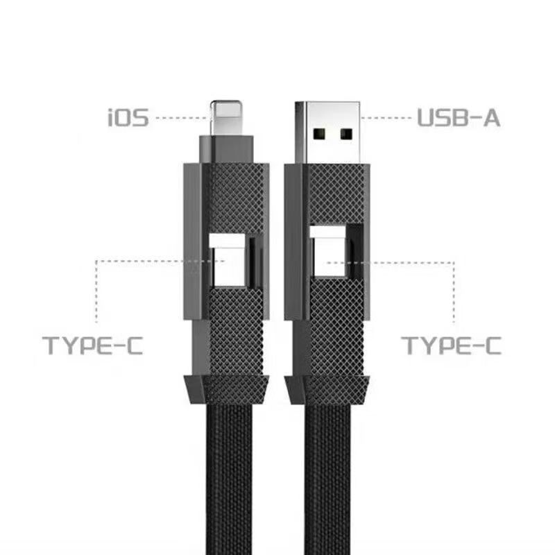 100W キーホルダー磁気フォーインワン高速充電データケーブル Apple PD Huawei tepyc メカ充電ケーブルに適しています|undefined