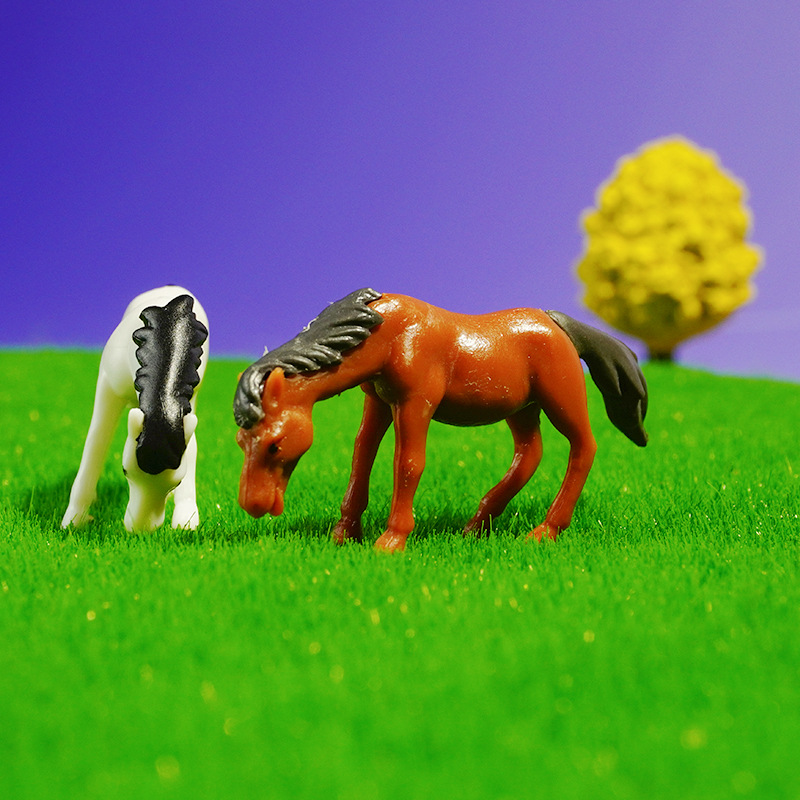 Musgo micro paisaje decoración simulación mini nuevo caballo pony PVC muñeca suculenta hecha a mano