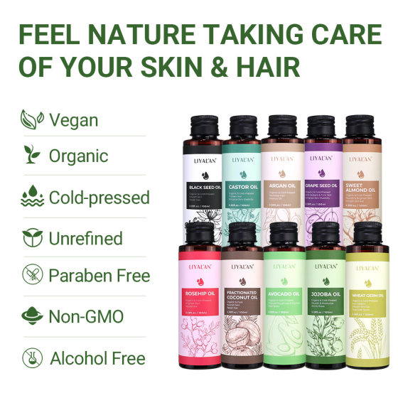 Natural cold pressed coconut oil facial body hair multi-purpose vegetable oil skin care massage essential oil odorless base oil