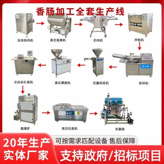 果木红肠灌肠机器全套早餐肠生产设备玉米肠腊肠制作全套设备