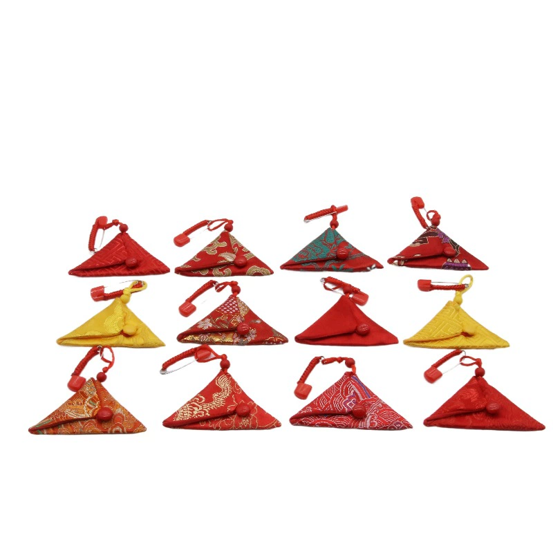 Безшитный треугольник ручной клади сумка пустая сумка красная сумка для шеи сумка для хранения сумка ручной вышивки мешок дракона