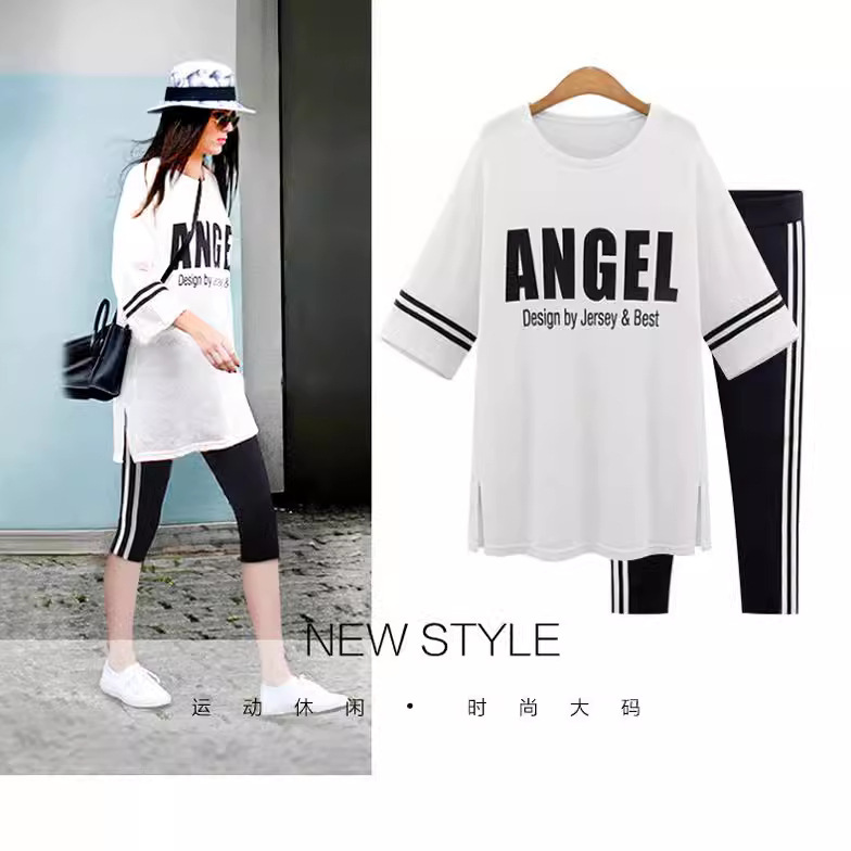 Maternity Wear Summer Suit Fashion 2024 New Korean Style Short-Sleeved Tops T-Shirt Casual Sports Trendy Mom 1715