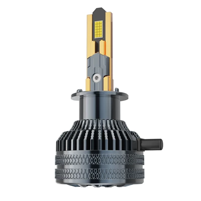Cross-border 130w car LED headlight with 10 copper tubes, h4 LED headlight with 36 chips, h7 car light, super bright focused car headlight (Ön faralar) - h1single-unit-price