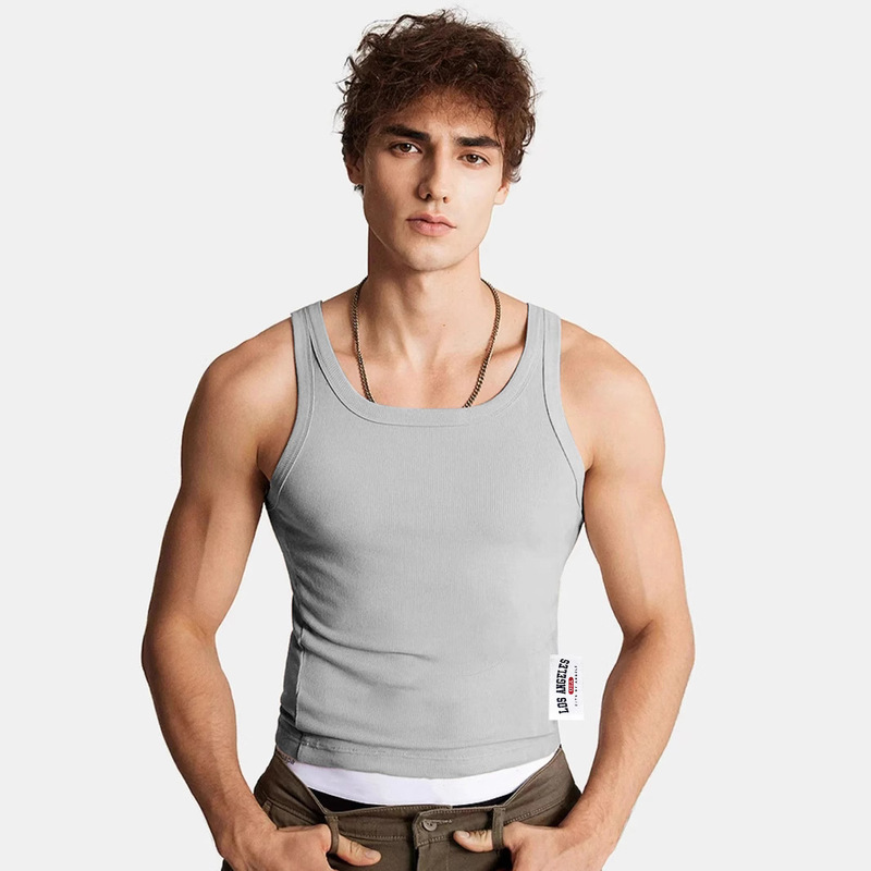 Men's Fitness Sports Vest Slim Fit Muscle-Showing Solid Color Gym Wear Shein Amazon T-Shirt for Men Breathable and Quick-Drying Men's Fitness Sports Vest Slim Fit Muscle-Showing Solid Color Gym Wear Shein Amazon T-Shirt for Men Breathable and Quick-Drying