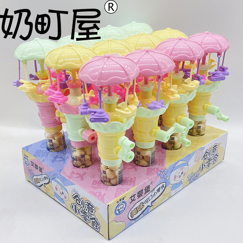 Wholesale from the manufacturer: Ai Ying Bao Creative Flashing Wooden Horse, Small Crispy Egg Cookies, Leisure Food, Toy Candy