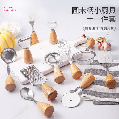 家用便携手动打蛋器易清洗不锈钢隔热锅铲厨房创意小工具11件套