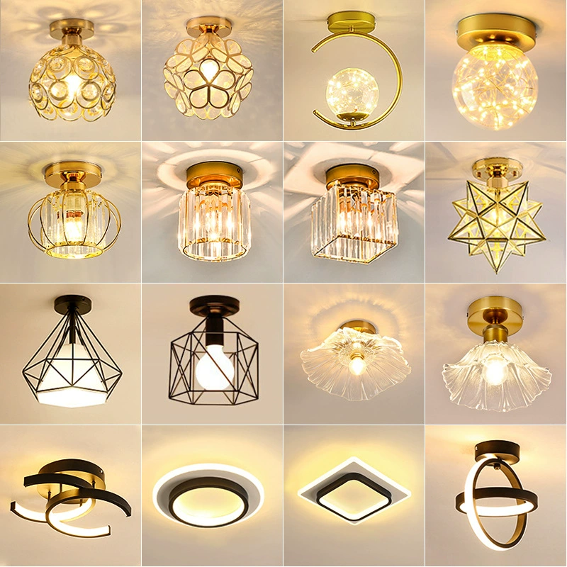 Потолочный светильник креативный фойе проход светильник коридор хрустальный веранда балконный светильник современный минималистичный скандинавский светильник