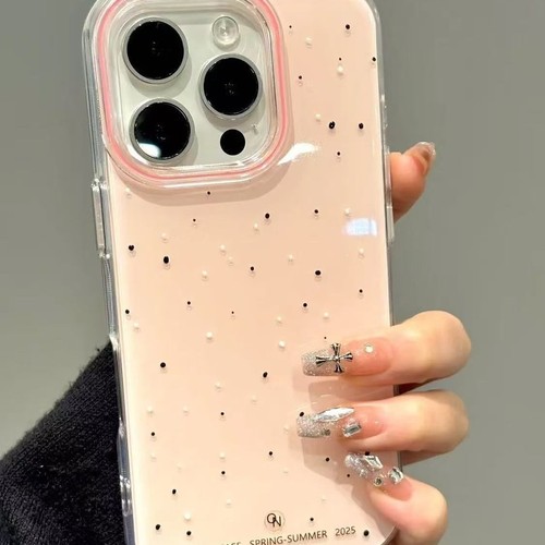 Watercolor Cream IMD Phone Case for Women, Compatible with Apple iPhone 16 Pro Max, Creative iPhone 15 Protective Case Summer