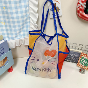 Japanese Cartoon Cute Boys and Girls Beach Bag Fashionable Large Capacity Baby Handbag Summer New Children's Bag