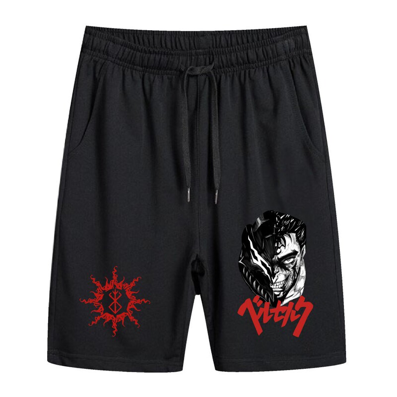 New Full-time Hunter Peripheral Anime Men's Casual Half-length Pants Black Sports Pants Shorts Outer Wear Cross-border Hot Sale