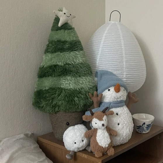 蝶結びのクリスマスツリー、スプルースのクリスマスツリー、クリスマスリース、ぬいぐるみ、装飾人形、ギフト|undefined