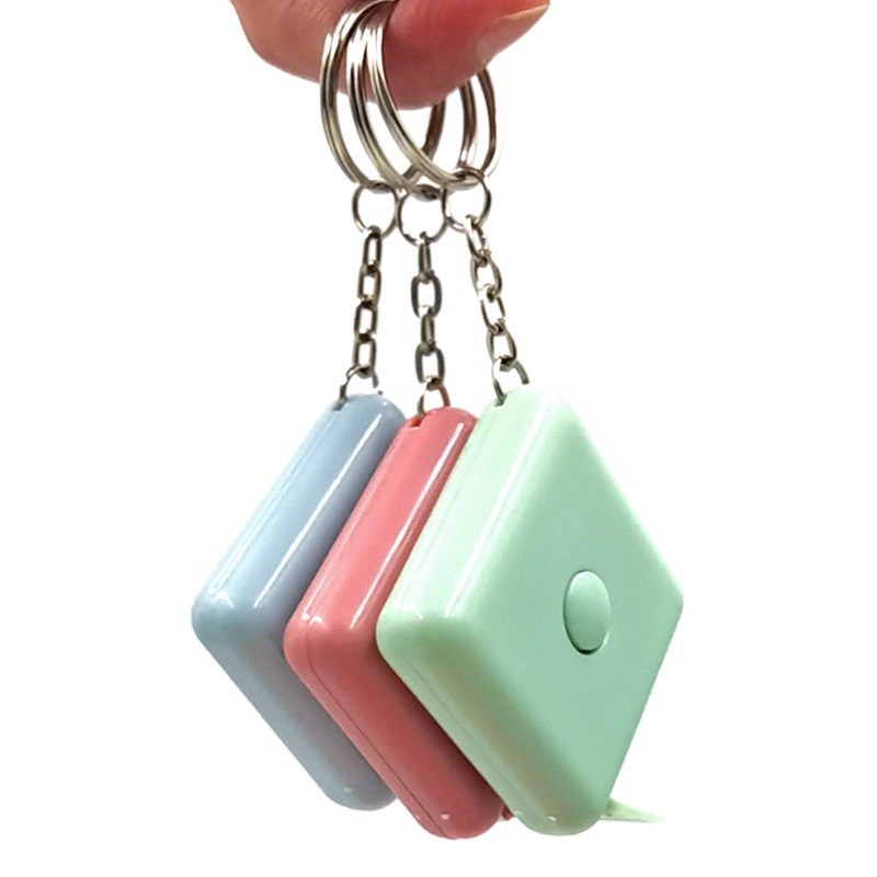 1,5 Estilo nórdico llavero cuadrado regla retráctil automática