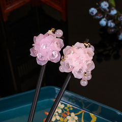 木質髮簪古風新中式簡約現代旗袍漢服髮飾髮釵木簪子頭飾品女批發