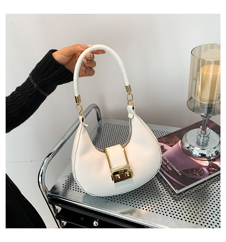Retro Shoulder Bag For Women Crescent Armpit Bag Candy Colour_voghion.com