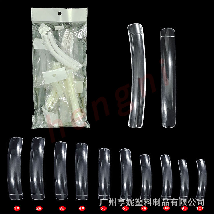 Factory Direct Manicure Long Square Head Transparent Color Natural Color Art False Nail Pieces 12PCS One Pack Wholesale