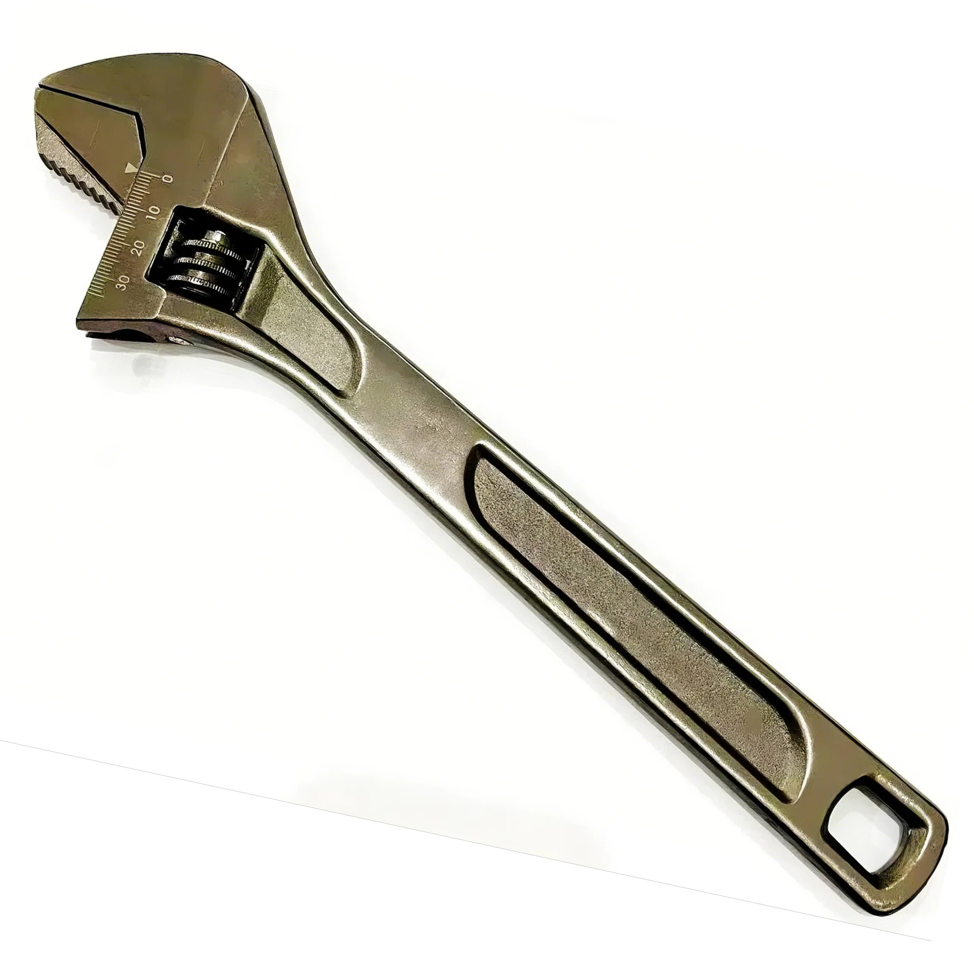 新款跨境工业级活动扳手12寸管活口扳手黑镍8寸10寸全抛活络扳手