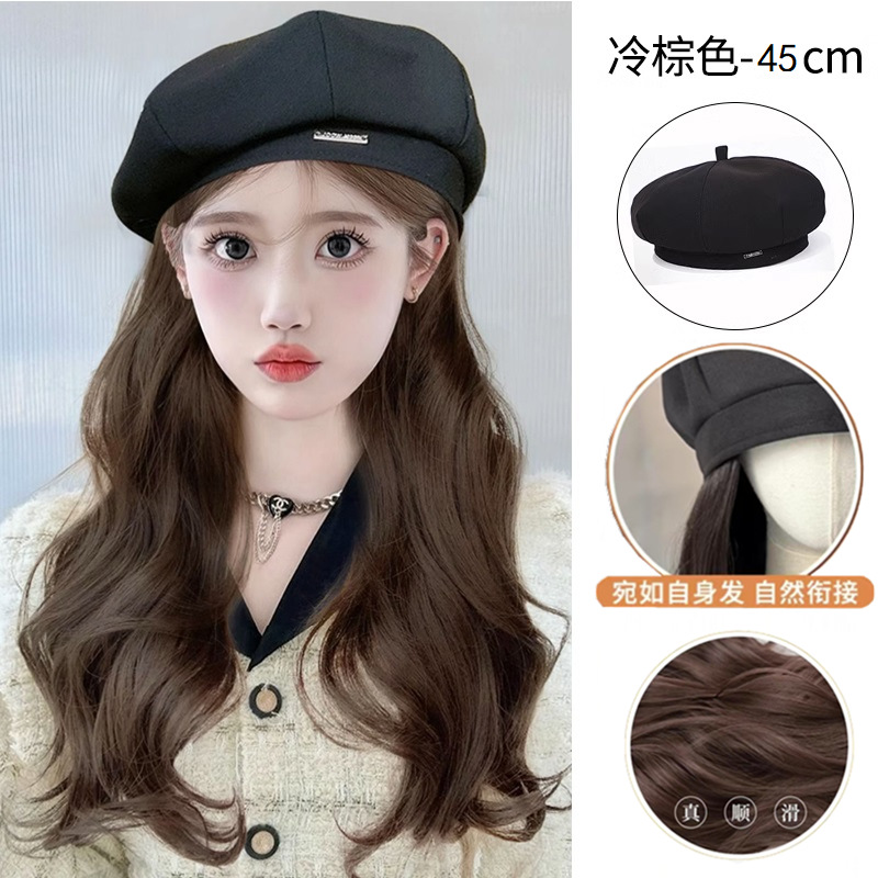 블랙 베레모 [콜드 브라운] 빅 웨이브