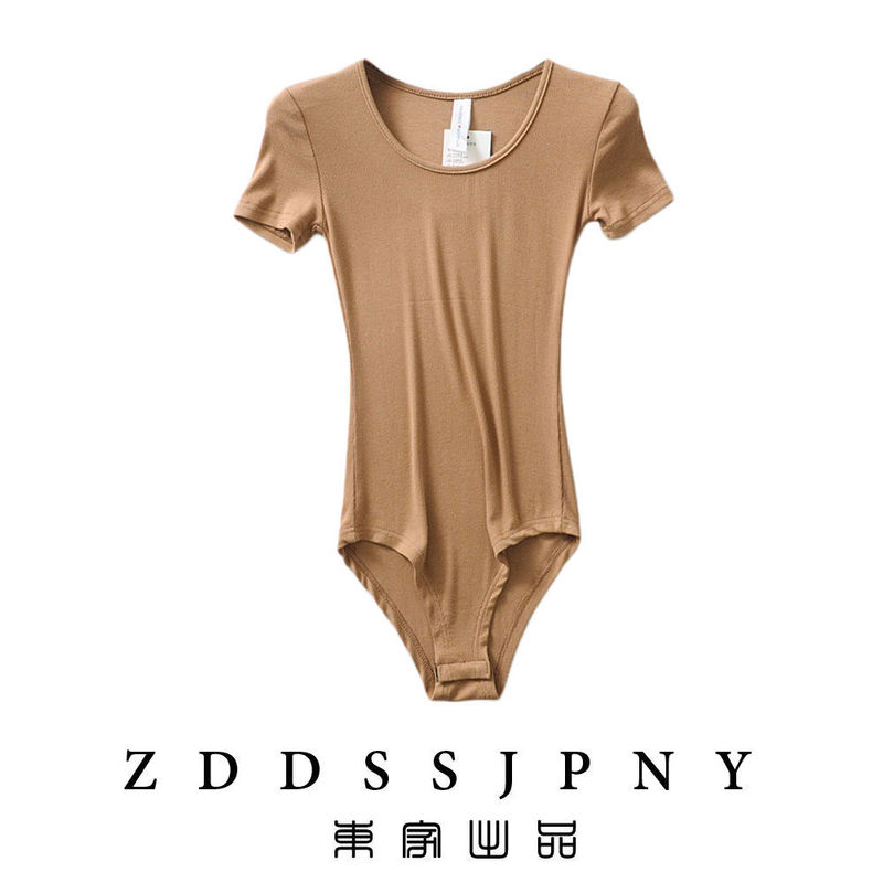 Niche European and American INS Retro Slim-Fit Slimming Low Crewneck Short-Sleeved T-Shirt Women's Summer Trendy Thai Top