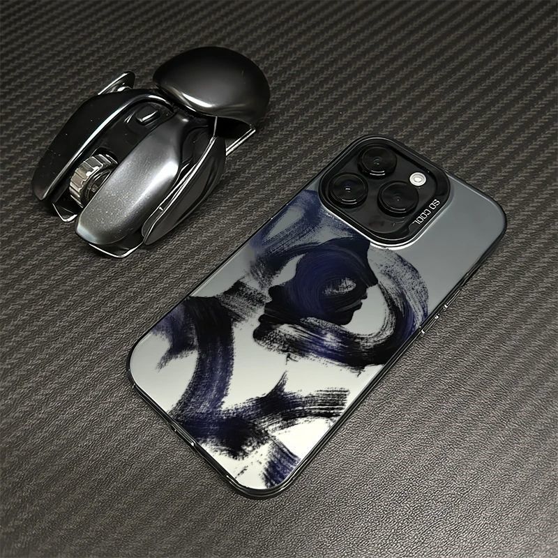 Suitable for Apple 16/15 Huawei Oppovivo Xiaomi 15 Samsung Abstract Embracing Color Silver Anti-Fall Mobile Phone Case