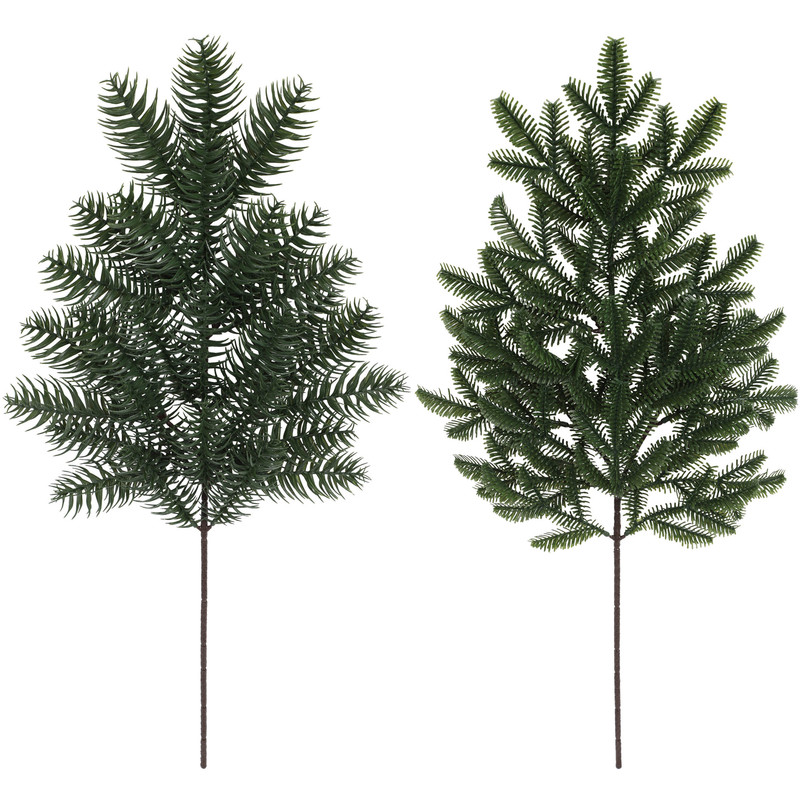 仿真植物圣诞松枝绿植仿真花人造松针万圣节装饰摆件插花配件批发|undefined