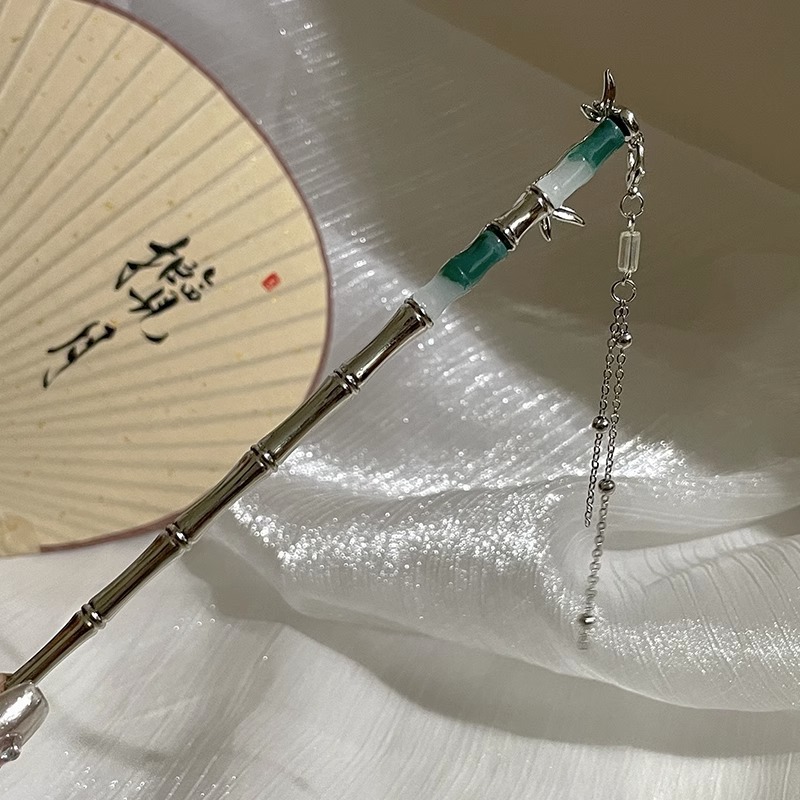 Horquilla horquilla de jade simple palillos modernos estilo antiguo de las mujeres de alto grado nuevo cheongsam chino diario rizador de pelo para niños tocado