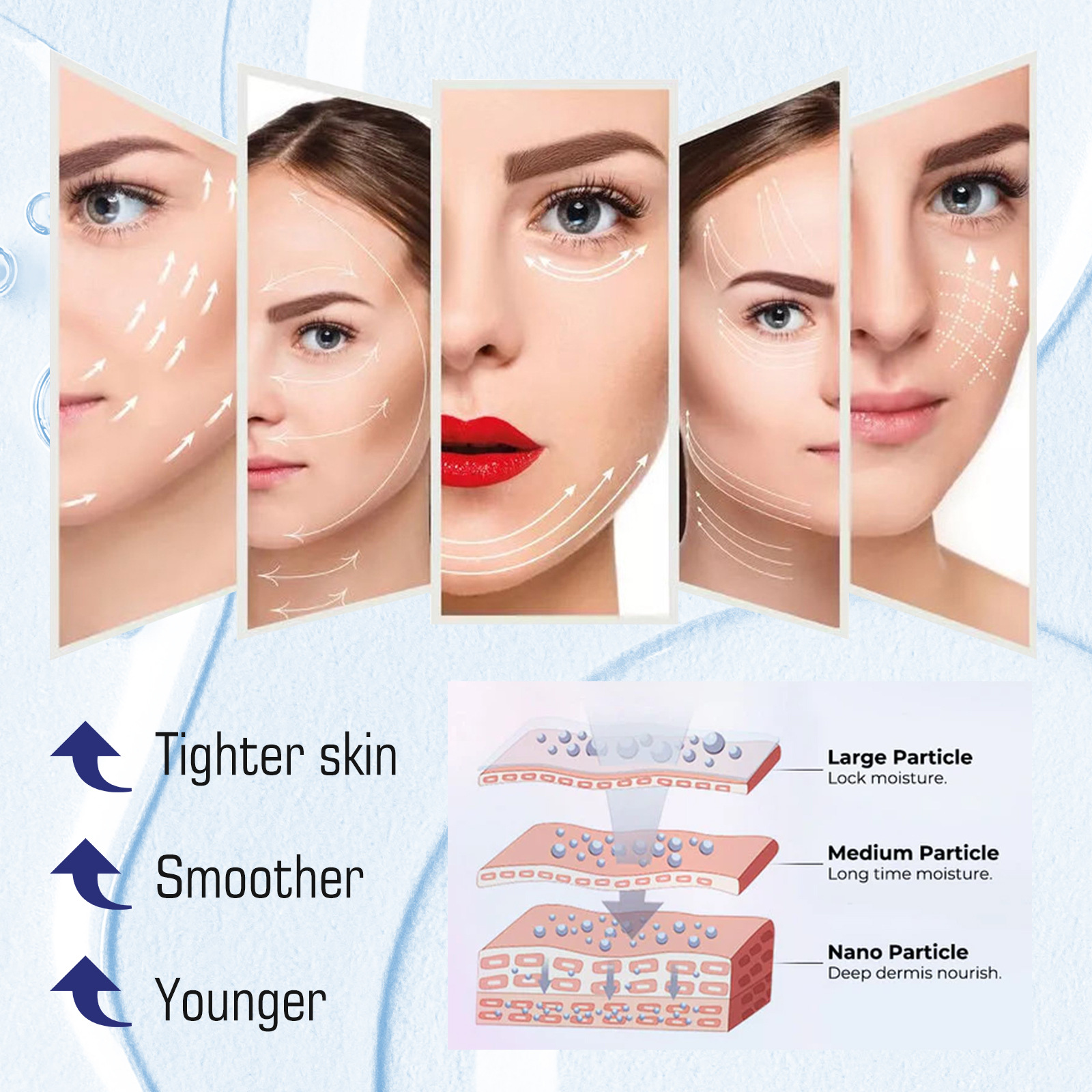 Jayswing Hyaluronic Acid essence Solution Fugter, bleger, øm, fast, falmer fine linjer, forhindrer ældning og modstår_voghion.com