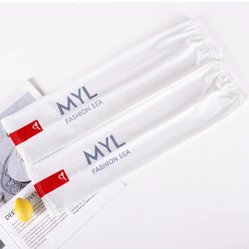 선스크린 아이스 슬리브 남자의 유행 개인화 된 확장 팔 가드 소매 긴 단색 야외 운전 여름 학생 아이스 실크 소매