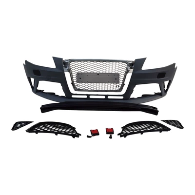 09-12 Models Are Suitable for Audi A4L Modification to Rs4 Large Body Kit Front Bumper, Rs4 Front Bumper Direct Supply from the Manufacturer (Big Surrounded) - 09-12-rs4-front-bumper-grille
