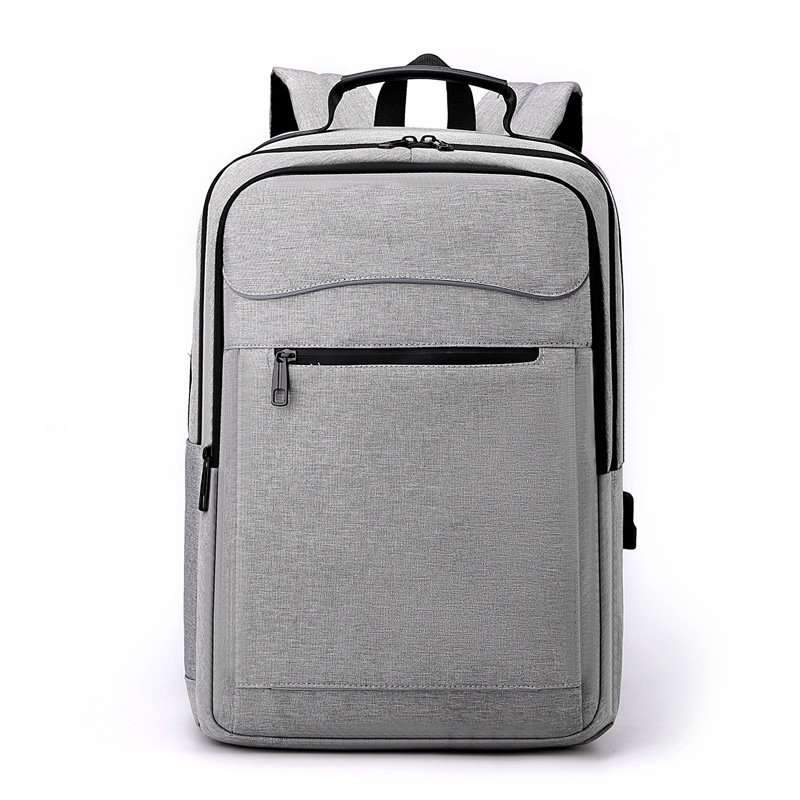 厂家专供男士商务电脑包轻便USB充电简约时尚学生书包双肩背包
