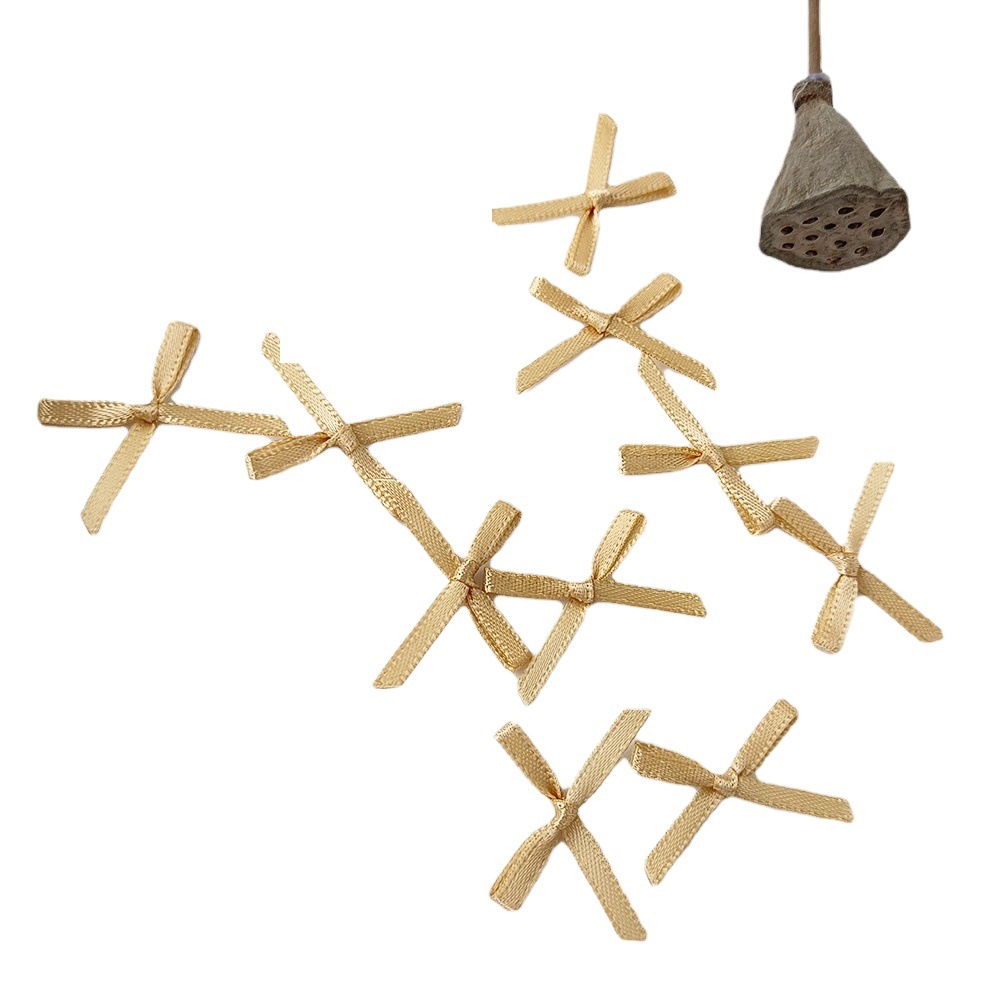 Venta al por mayor champán Cinta de Oro arco cinta flor floral caja de regalo pastel embalaje cinta hecha a mano cinta de satén