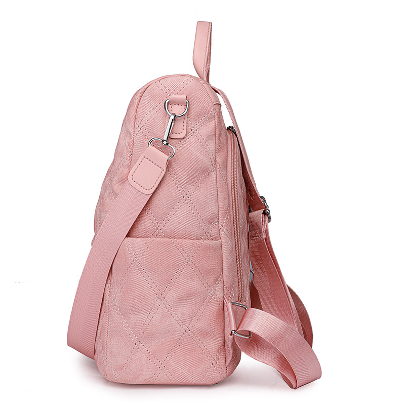 Comercio exterior al por mayor 2024 nueva mochila antirrobo simple para mujer, mochila multifuncional de doble uso para exteriores de moda