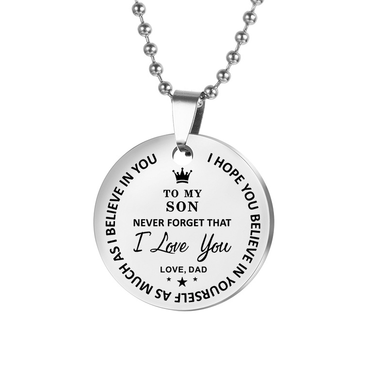 Fashion Letter Stainless Steel Plating Pendant Necklace display picture 3