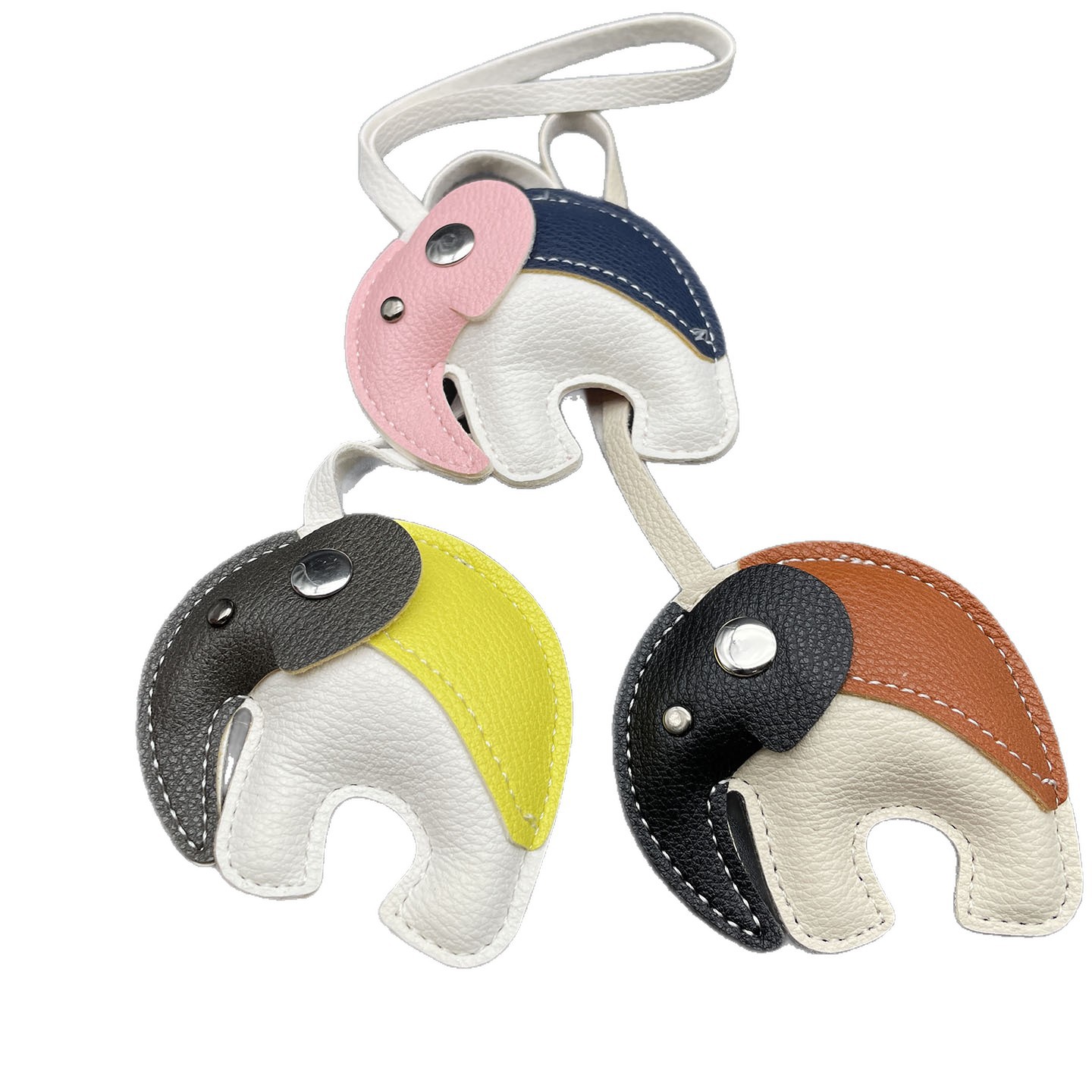 Nuevo empalme elefante cordón de piel de oveja bolsos colgantes llaveros colgantes de automóviles lindos universales caja de teléfono móvil pequeño regalo image 6