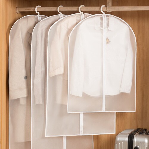 Clothing dust cover, waterproof and moisture-proof, portable dust-proof curtain, thickened transparent coat hanging bag, hanging storage bag