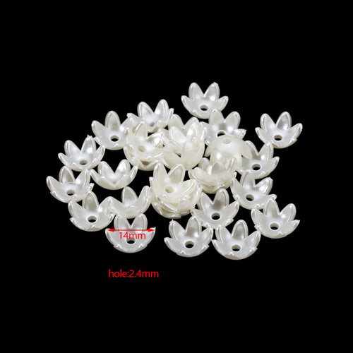 ABS imitation pearl tori plastic perforated rose shape bow flower petals diy handmade clothing accessories