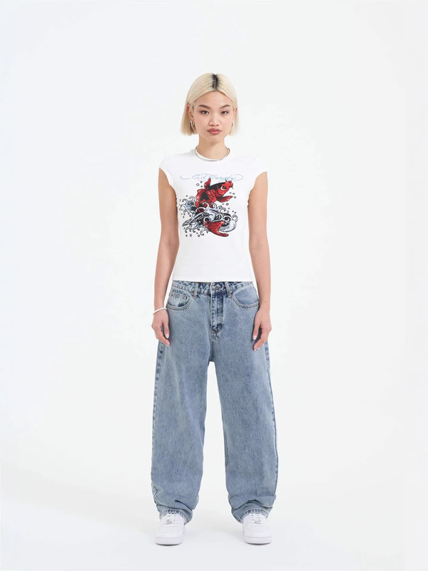 European and American Cross-Border Trendy Brand Ed Hardy Rhinestone Jeans for Women, Loose Straight-Leg Patterned Rhinestone Washed Jeans European and American Cross-Border Trendy Brand Ed Hardy Rhinestone Jeans for Women, Loose Straight-Leg Patterned Rhinestone Washed Jeans