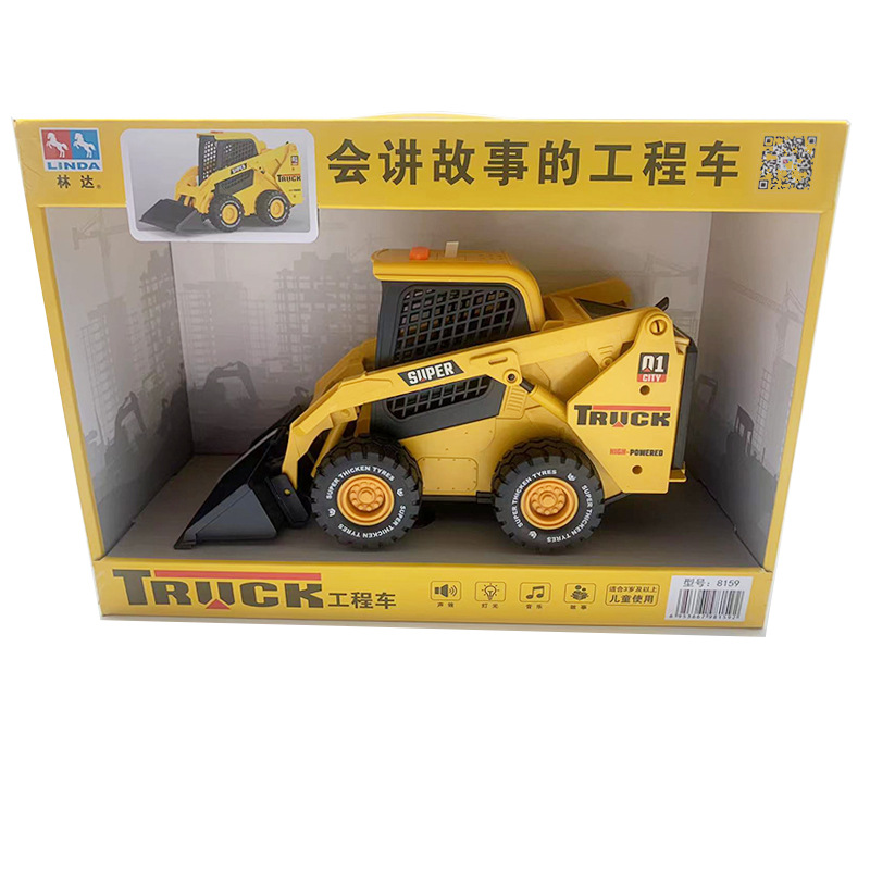 Linda historia contando la inercia del coche de juguete de los niños ingeniería de la música coche de bomberos policía coche mezclador camión vehículo todoterreno al por mayor