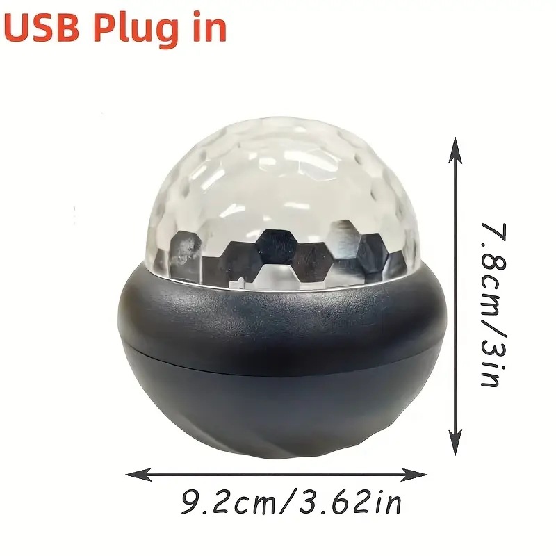 New Remote Control Water Pattern Light USB Plug-in Water Ripple Colorful RGB Atmosphere Crystal Magic Ball Starry Sky Projection Light_voghion.com