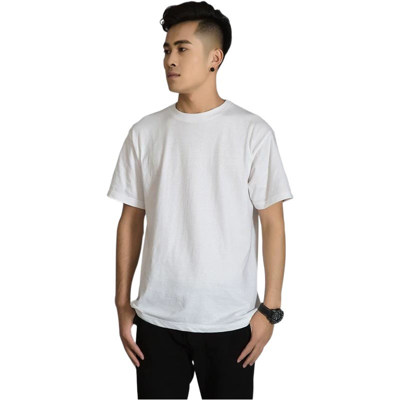 230 г Тяжелая хлопковая футболка с короткими рукавами Мужская и женская бесшовная Мужская однотонная Белая пустая рубашка модный бренд ins оптовые поставки