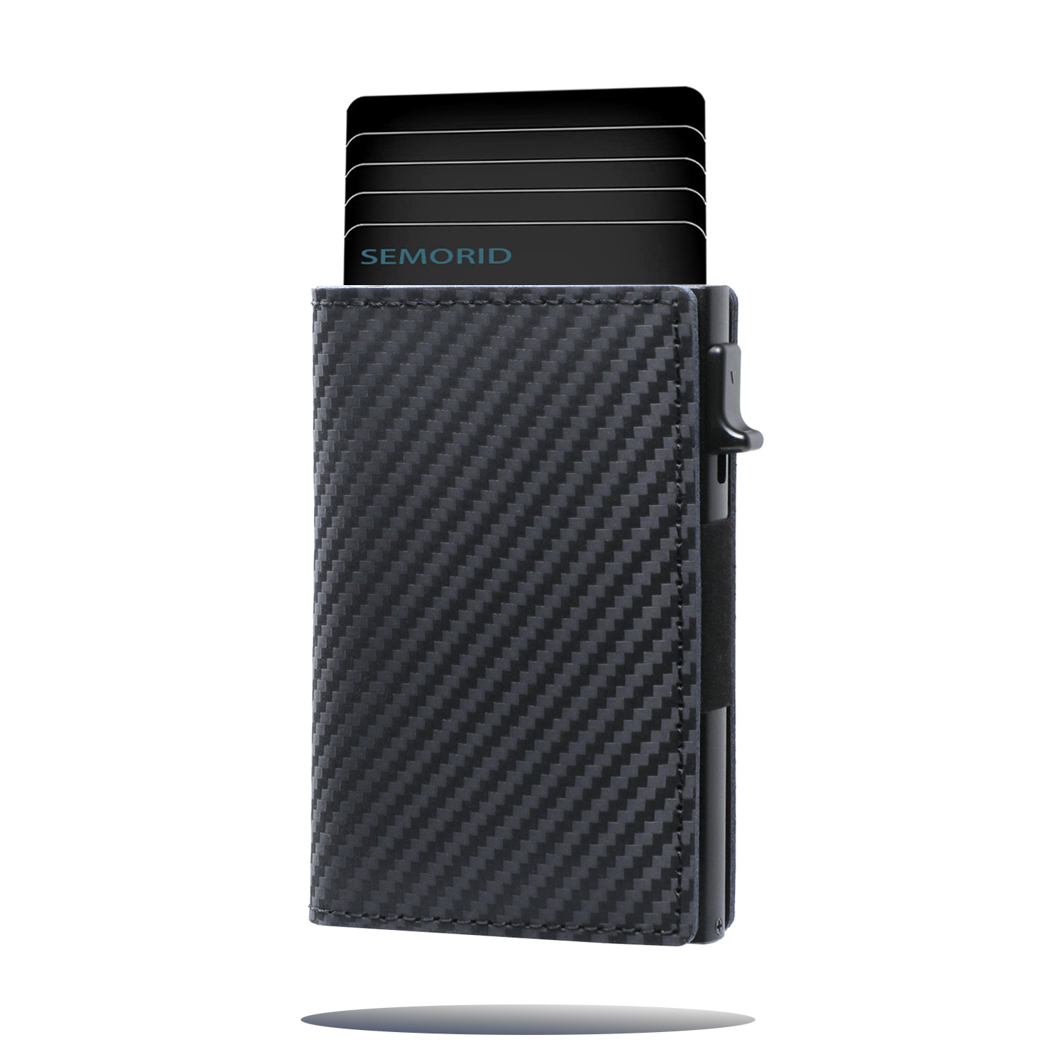 2022 nuevo en stock cuero de los hombres PU 2 veces magnético antirrobo cepillo aleación de aluminio Air Tag cartera