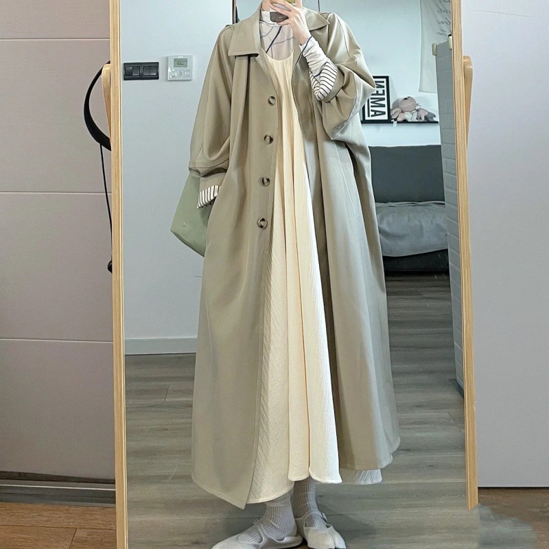 Khaki trench coat